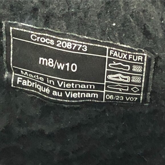 Crocs Unisex Size 8M 10W Duet Max Black Faux Fur Lined Toggle Lace Ankle Boots - Picture 15 of 15